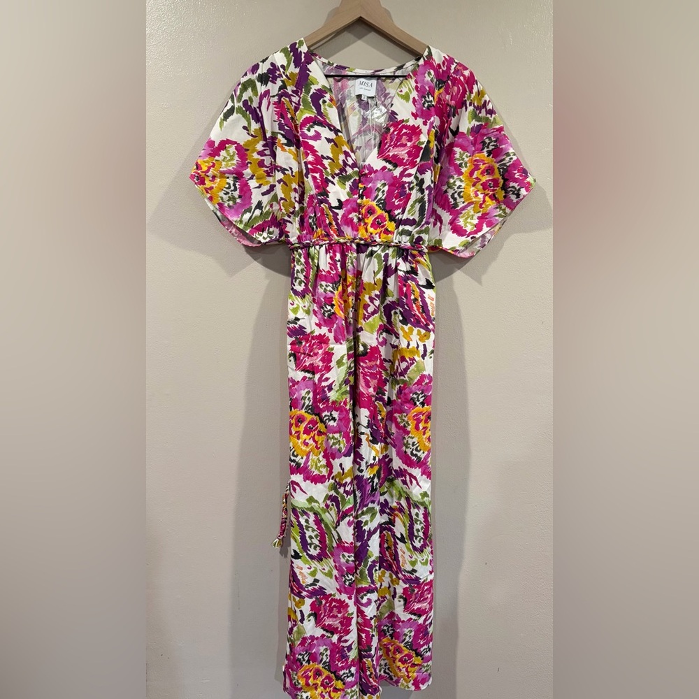 MISA Los Angeles NWT Vibrant Floral Maxi Dress Size Small (Can fit a Medium) - Picture 3 of 9